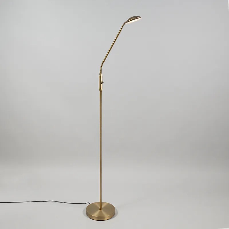 Nowoczesna brązowa lampa podłogowa z diodą LED - Eva