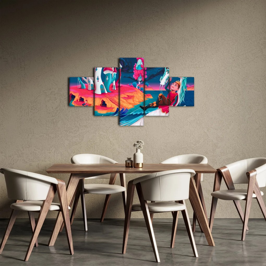 Obraz - Książę i smocza księżniczka (125x70 cm)