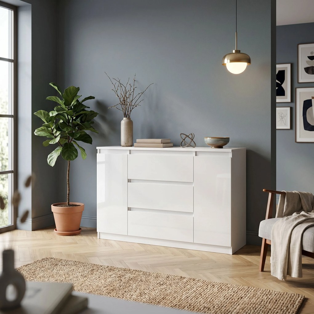 Komoda NUDO 120 cm do Salonu Sypialni Biały