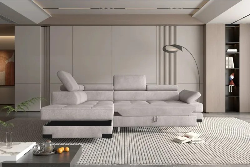 Narożnik EMPORIO L Lewostronny z funkcją spania Lewostronny w ktaninie SERENO 682 WERSAL