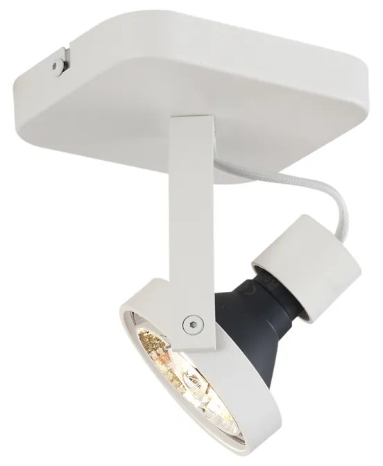 Designerski reflektor sufitowy biały GU10 70 mm obrotowy i uchylny - Vo