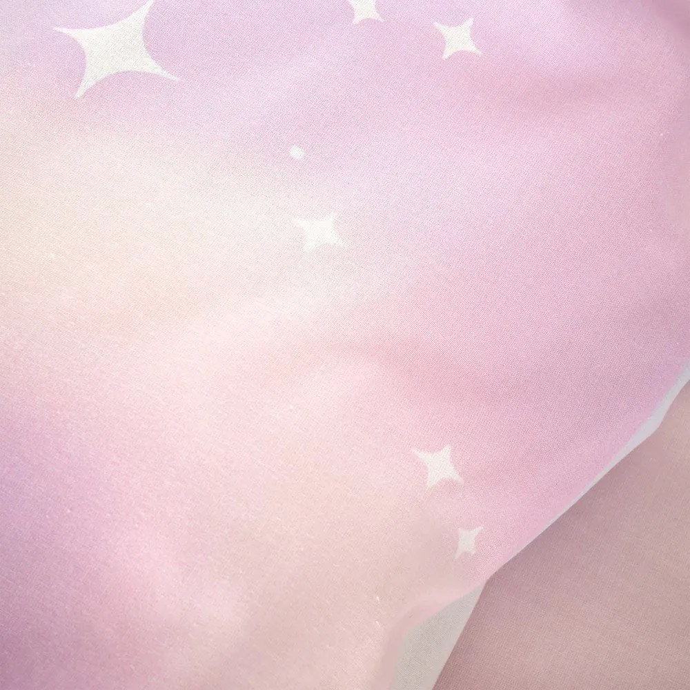 Biało-różowa pościel dziecięca dwuosobowa 200x200 cm Ombre Stars – Catherine Lansfield