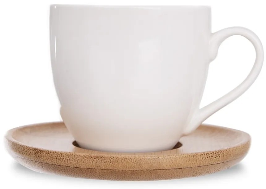 Białe porcelanowe filiżanki zestaw 6 szt. do cappuccino/ze spodkiem 110 ml Whiteline – Orion