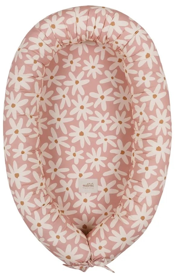 Różowy kokon dla niemowląt Blush Daisies – Malomi Kids