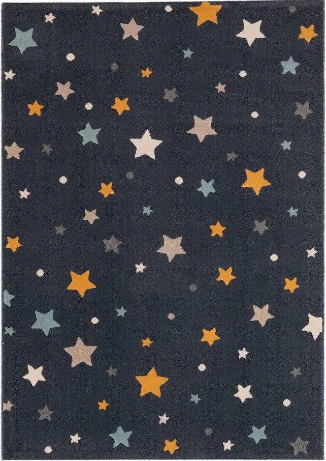 Granatowy dywan dla dzieci z motywem kosmosu Apollo