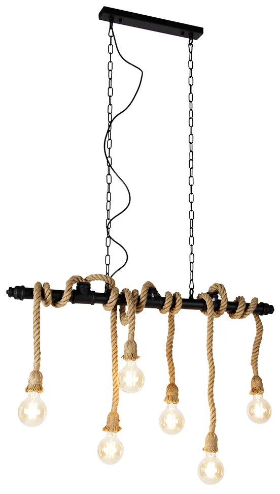 Inteligentna lampa wisząca czarna 6-światłowa w tym WiFi G95 - Plural