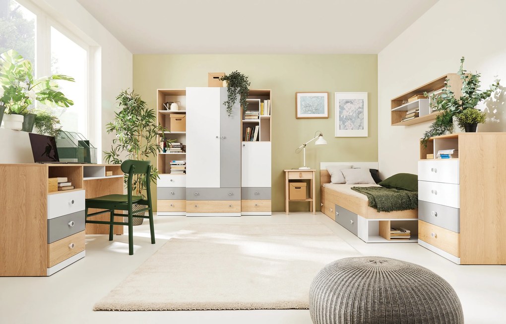 Komoda BRERA 85 cm do Salonu Sypialni 5 Szuflad Dąb