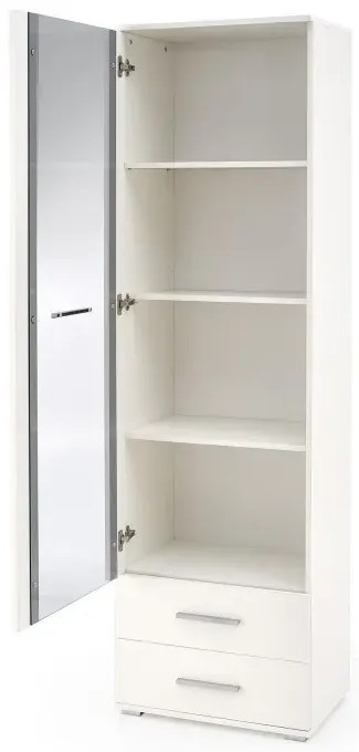 Witryna do salonu LIMA W-1 biała HALMAR