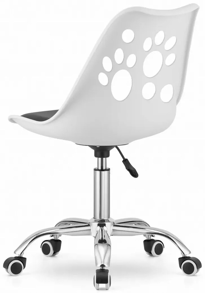 Biało-czarny ergonomiczny fotel dziecięcy - Selva