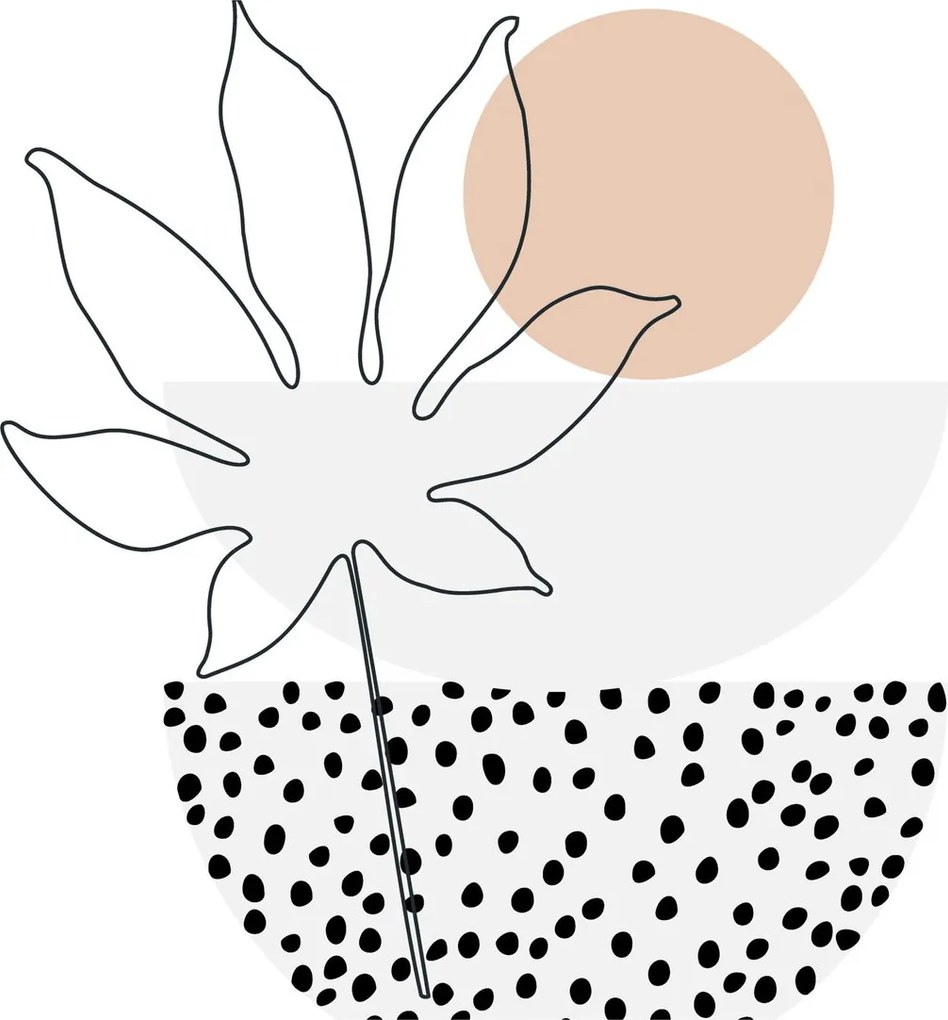 Obraz - Line art flowers N⁰3 (70x50 cm)