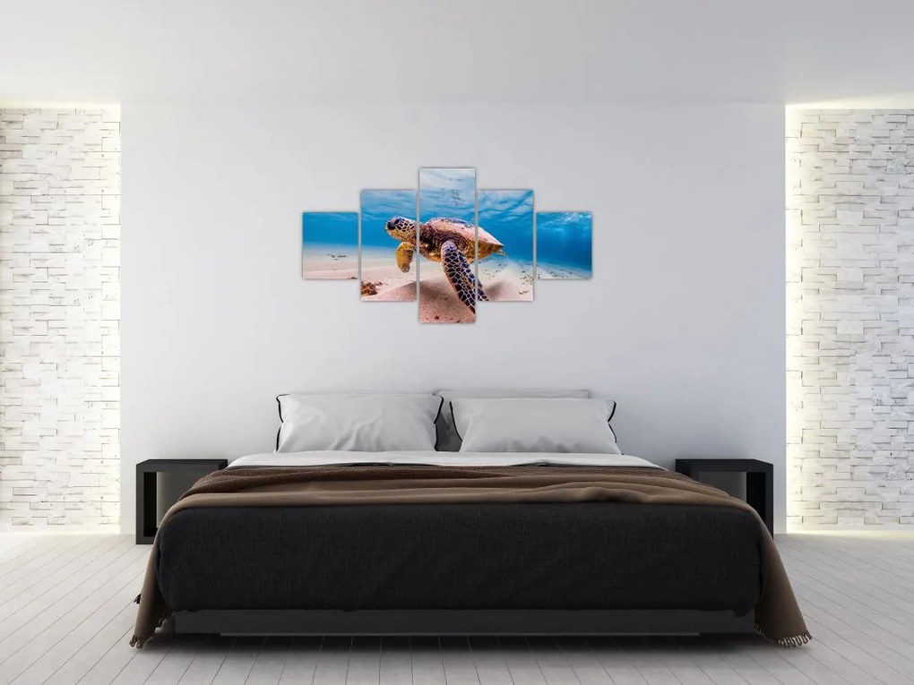Obraz żółwia w oceanie (125x70 cm)