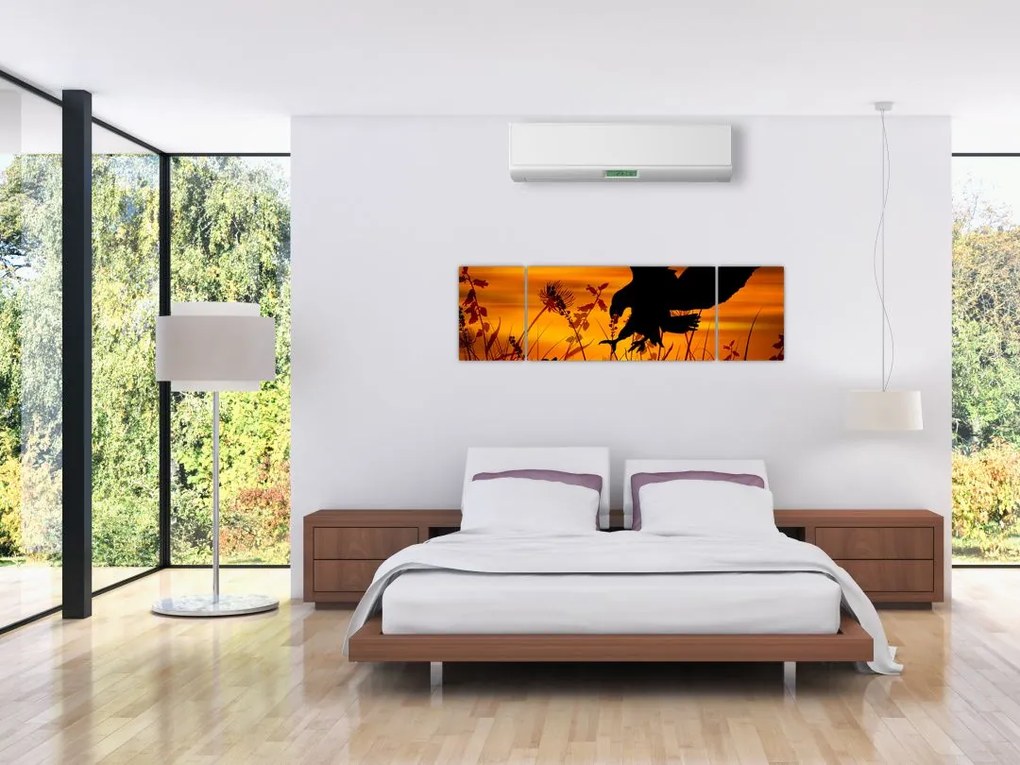 Obraz sylwetki drapieżnika (170x50 cm)