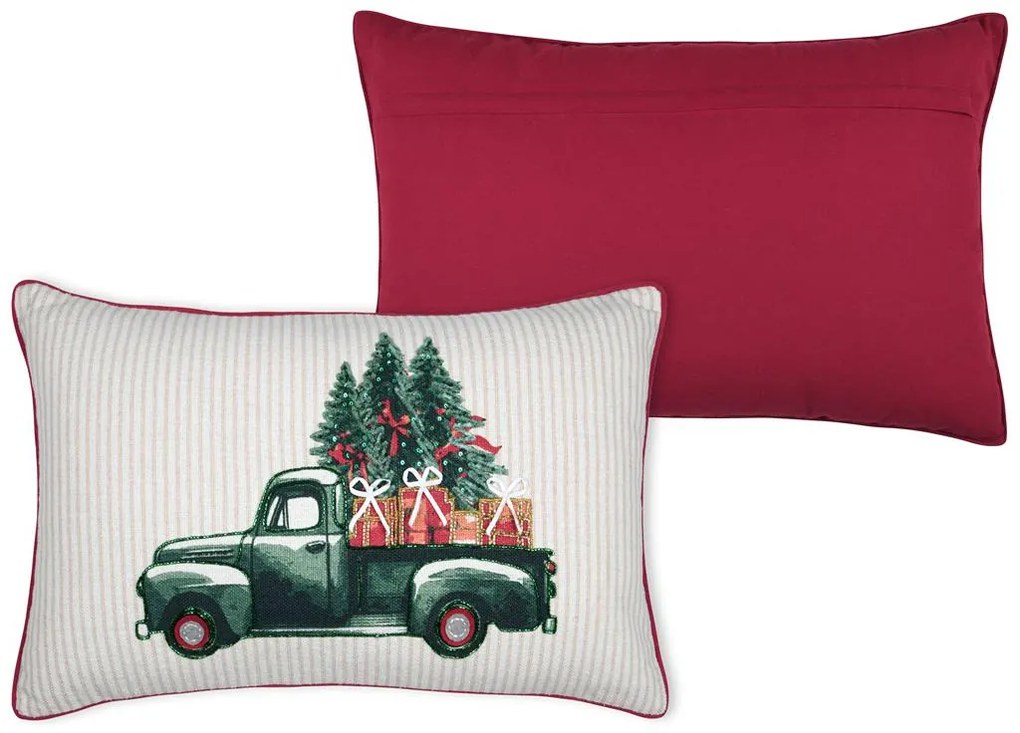 Poduszka świąteczna z nadrukiem, 35 × 55 cm