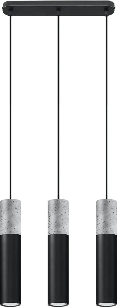 Czarna betonowa lampa wisząca nad stół - EX570 E0-G32