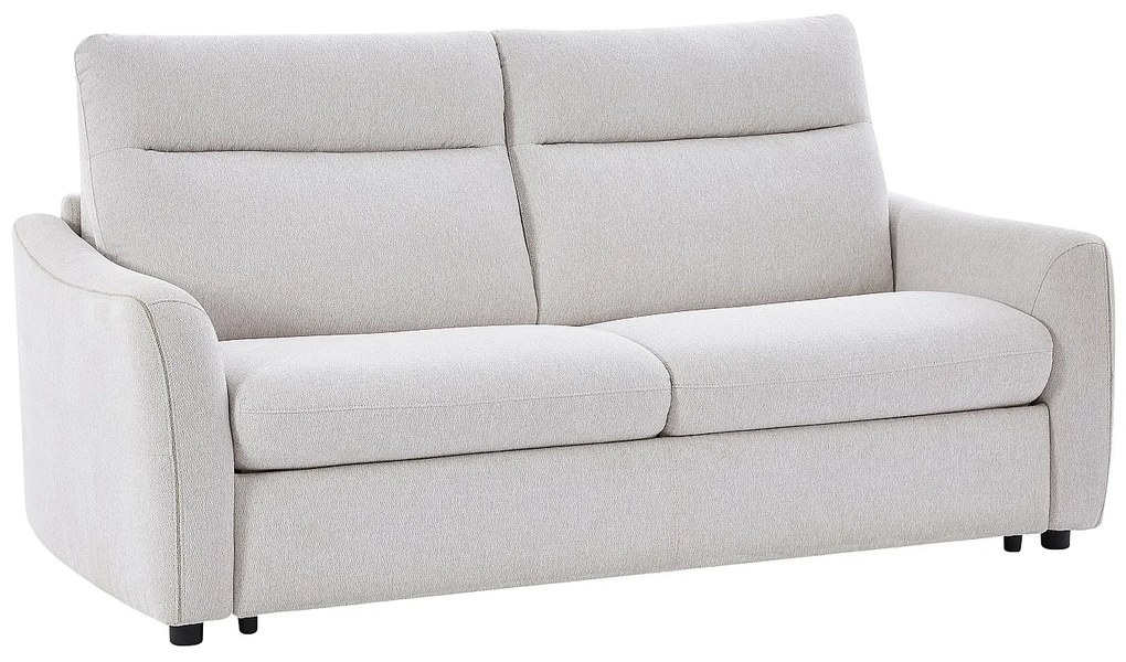 Kanapa rozkładana 3-osobowa z beżowej tkaniny SOVANIA