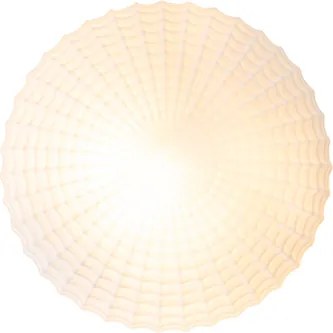 Klasyczna lampa sufitowa czarna z opalowym szkłem 23 cm IP44 - Nohmi