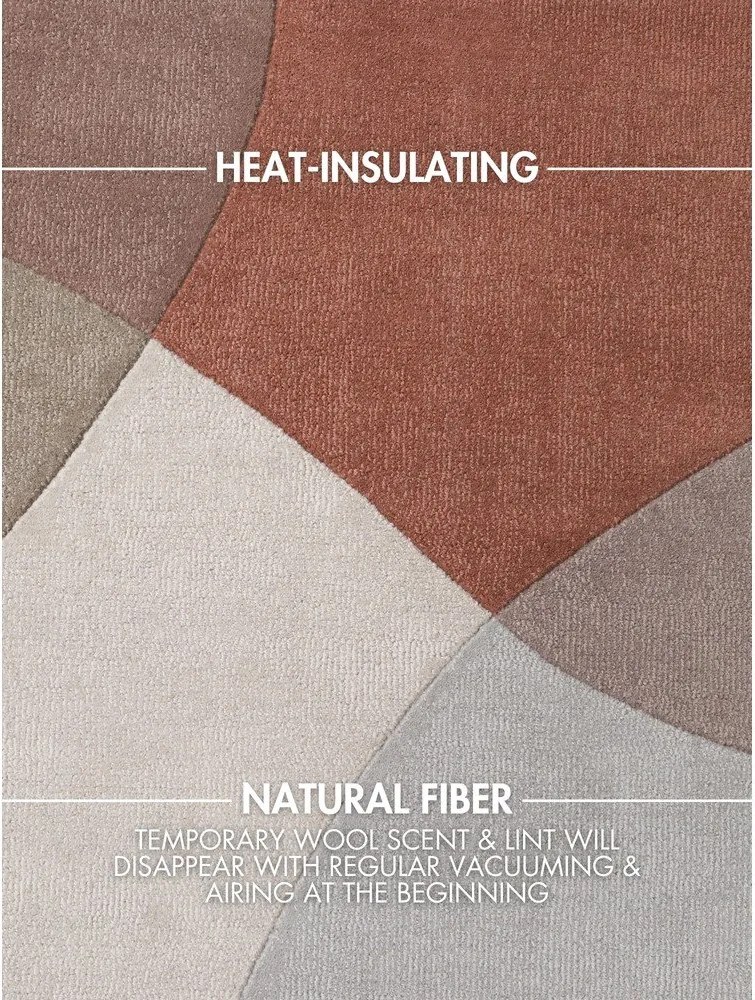 Beżowy wełniany okrągły dywan tkany ręcznie ø 200 cm Hackney Clarissa – Ted Baker