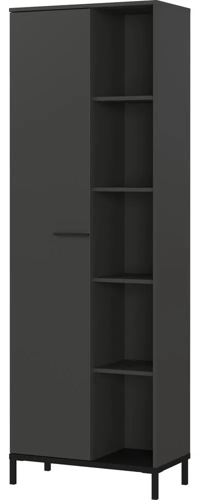 Antracytowy regał 64x190x34 cm Rovigo – Germania