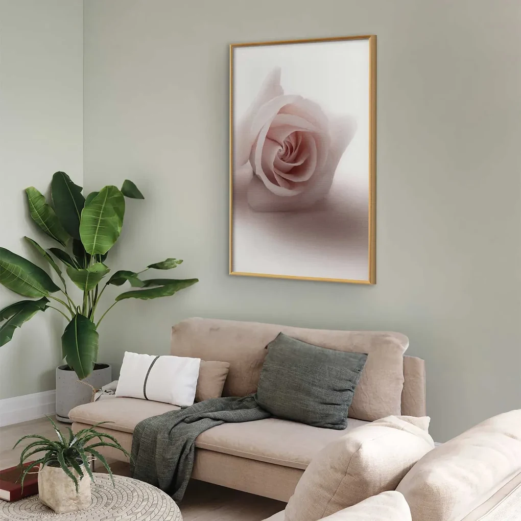 Plakat Różany cień 21x30 cm z ramą złotą bez marginesu ARTGEIST B