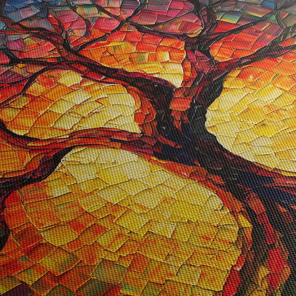 Obraz - Drzewo życia w mozaice (125x70 cm)