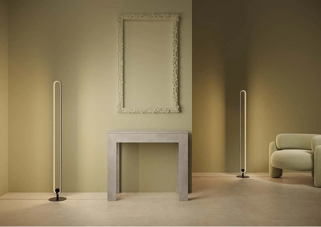 Konsola rozkładana 90x42/198 cm Bora Small cementu