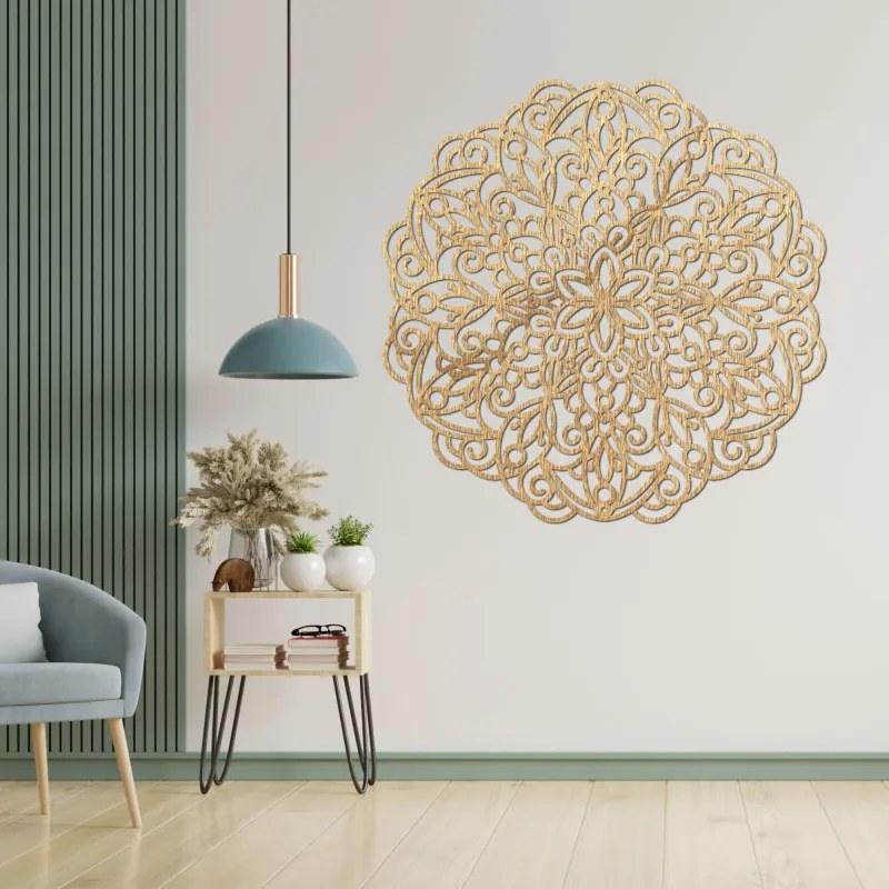 Drewniana mandala, malowidło ścienne | TERRONY
