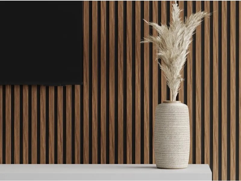Mexen Lam-F lamele ścienne akustyczne 275 x 30 cm, filc 8 mm, fornir techniczny, Mahoń Rubinowy - S105-275307-3015-013