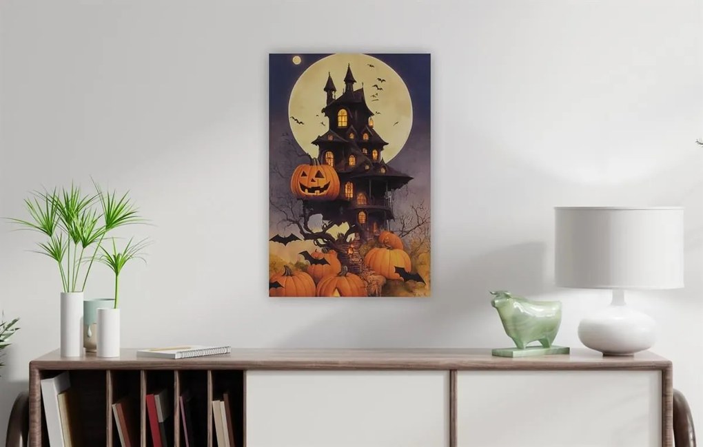 Obraz na ścianę "Straszliwa willa", 9 LED, 60 x 40 cm