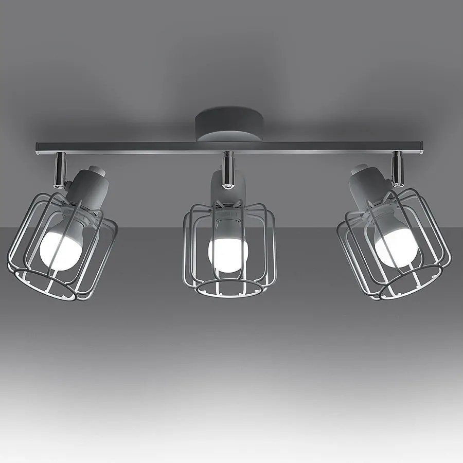 Plafony nowoczesny Celubi, stal - 3 źródło światła 3000K - L.48 x H.19 cm - biały