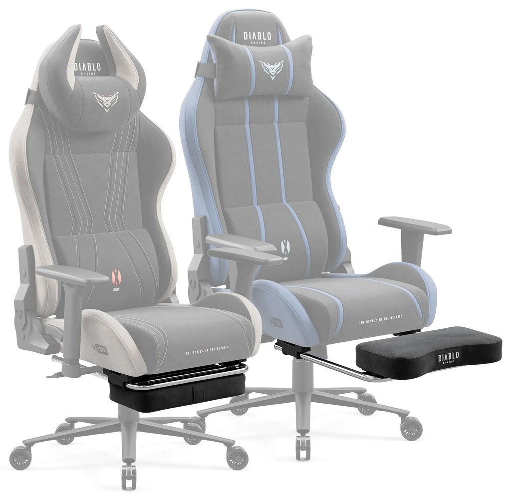 Materiałowy podnóżek do fotela Diablo X-Horn 2.0 Camel Black, Diablo X-One 2.0 Night Blue