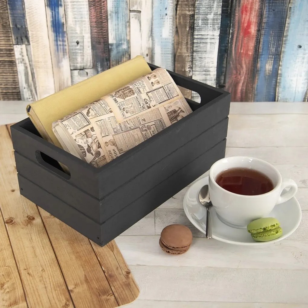 Orion Skrzynka drewniana, antracytowy, 26 x 16 x 11 cm, S