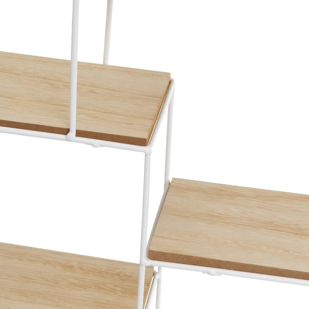 Biało-naturalna piętrowa półka 50 cm – Casa Selección