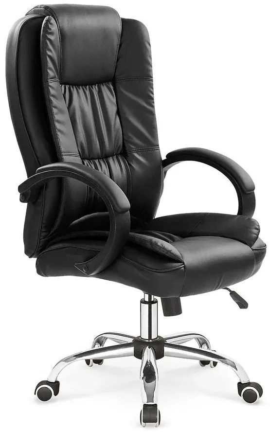 Czarny ergonomiczny biurowy fotel obrotowy - Loko