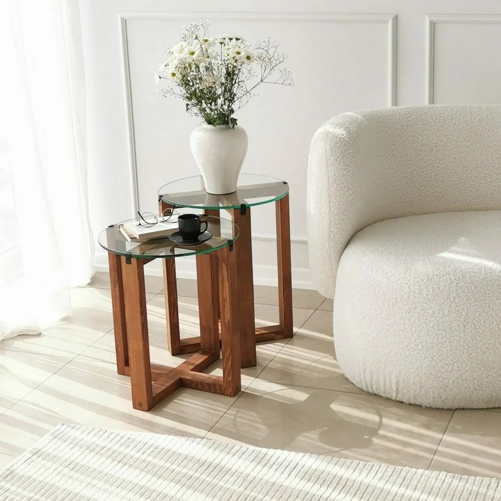 Zestaw stolików Amalfi Walnut, 2 szt.