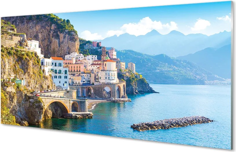 Panel nad Blat Kuchenny Kolorowe Budynki na Wybrzeżu Włoch