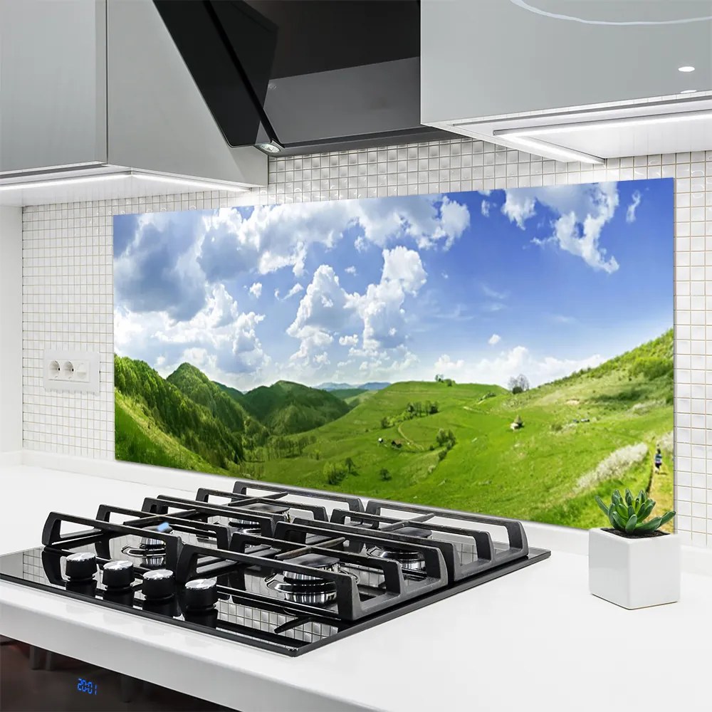 Panel Szklany Szczyty Gór Nad Polami