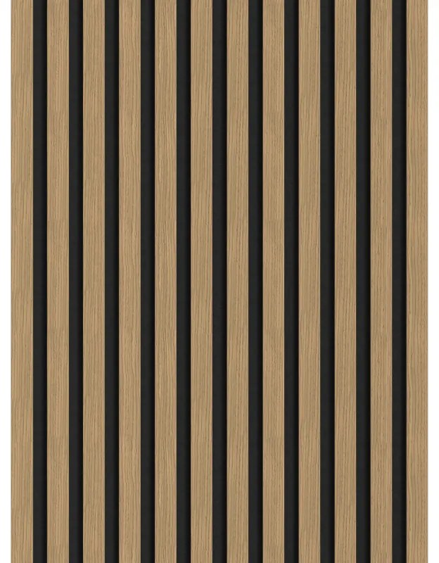 Mexen Lam-F lamele ścienne akustyczne 275 x 30 cm, filc 8 mm, fornir techniczny, Orzech Lniany - S105-275307-3015-015