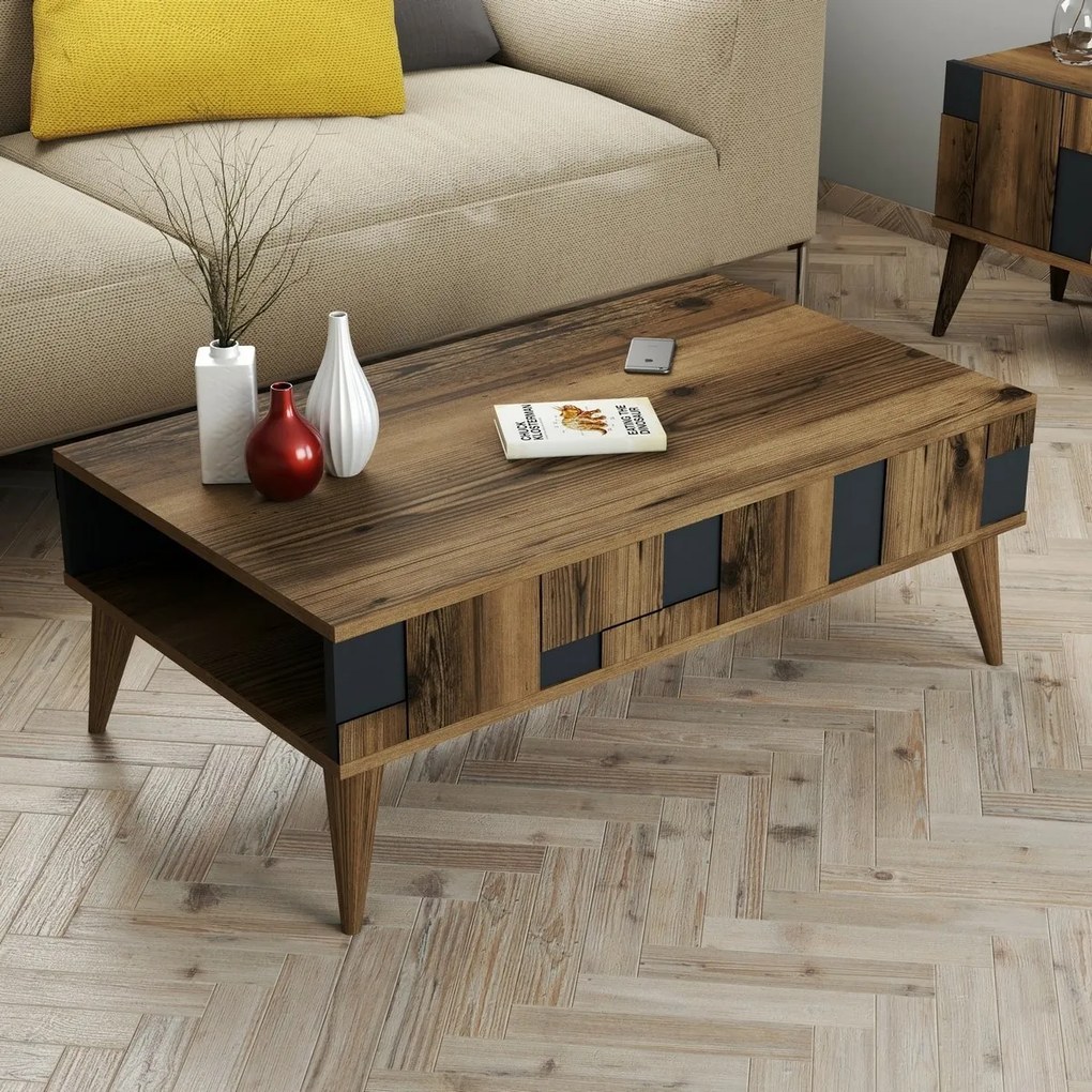 Stolik konferencyjny Madrid Anthracite and Walnut