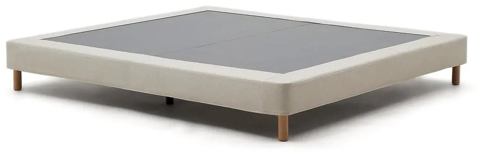 Beżowe tapicerowane łóżko dwuosobowe 150x190 cm Ofelia – Kave Home