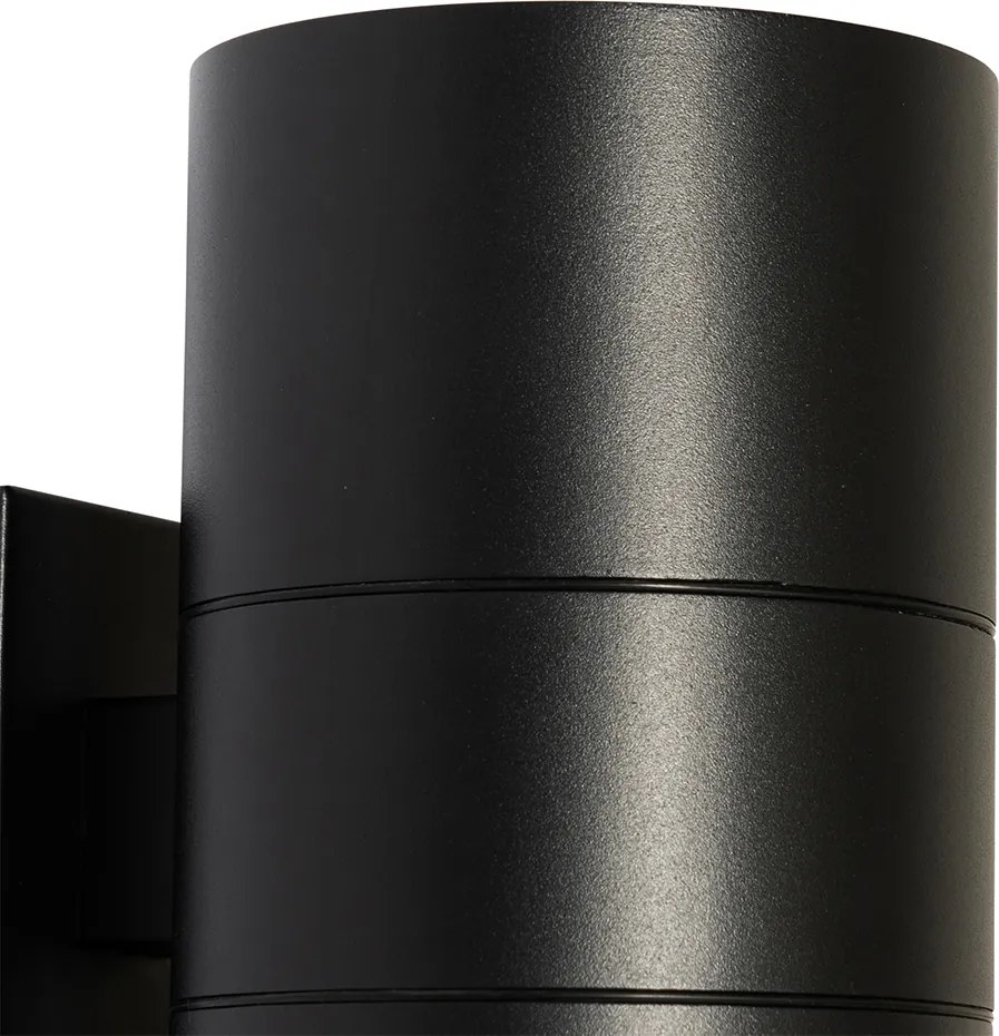 Nowoczesna lampa ścienna zewnętrzna czarna 2-światłowa AR111 IP44 - Duo