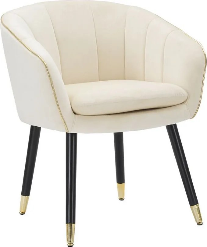 Fotel Paris Kremowy/Złoty Cm 62X58X78