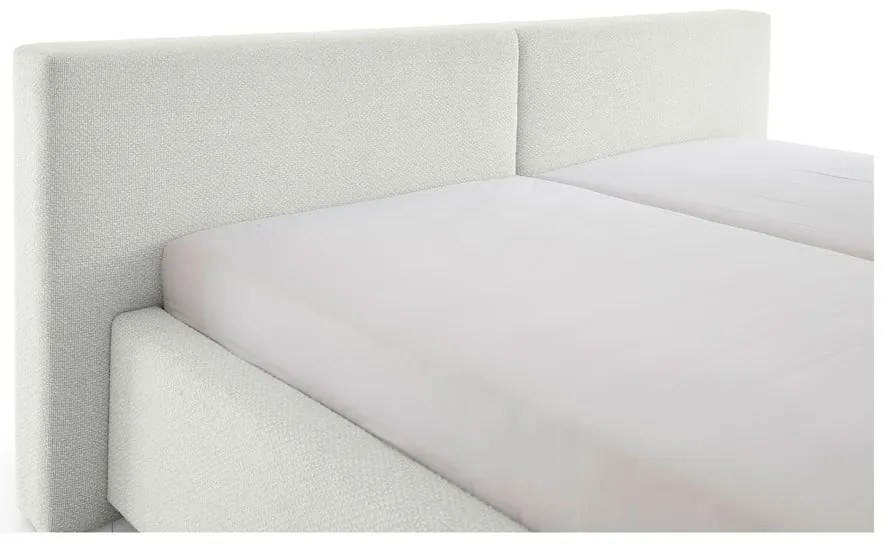 Białe tapicerowane łóżko dwuosobowe bez stelaża 140x200 cm Cube – Meise Möbel