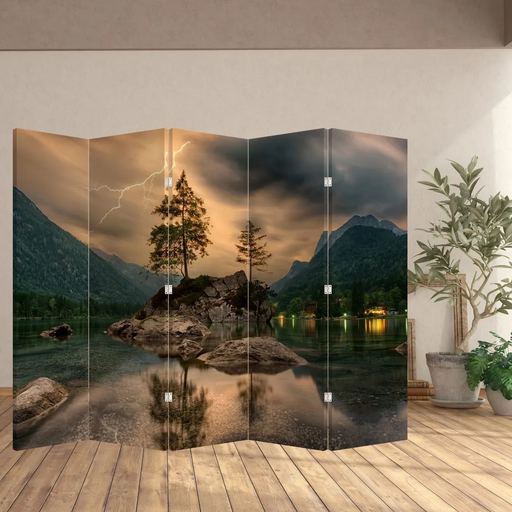 Parawan - Jezioro w górach (210x170 cm)