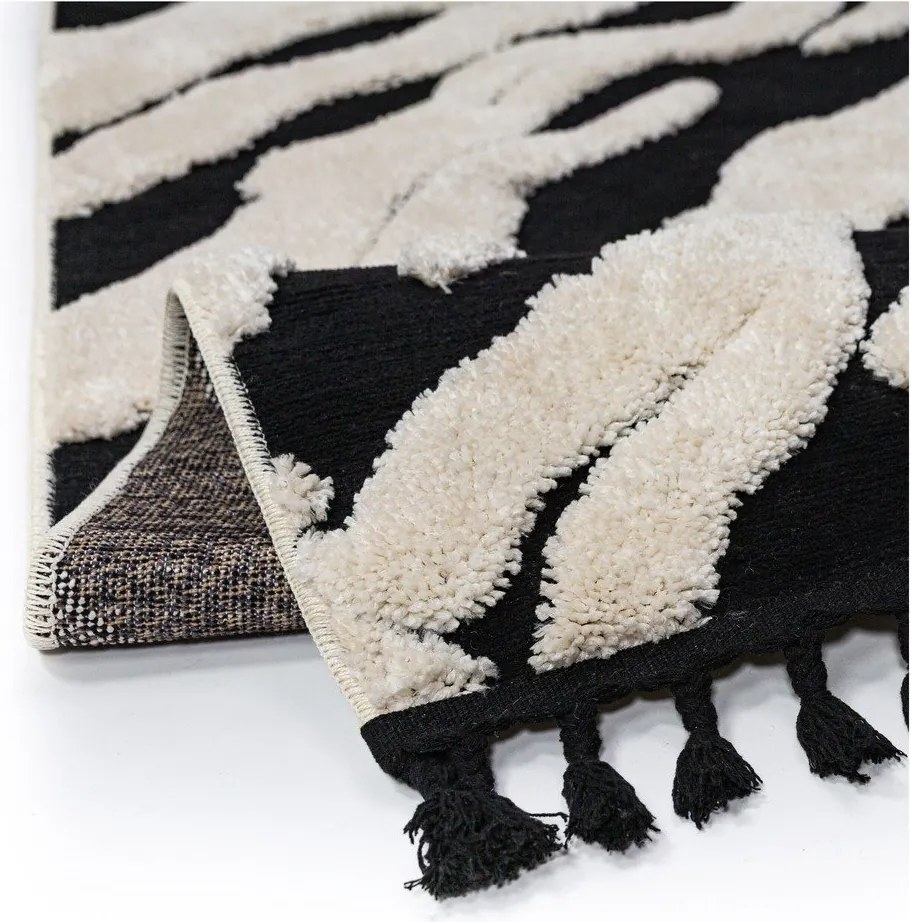 Czarno-biały dywan 200x300 cm Esra Zebra – Flair Rugs