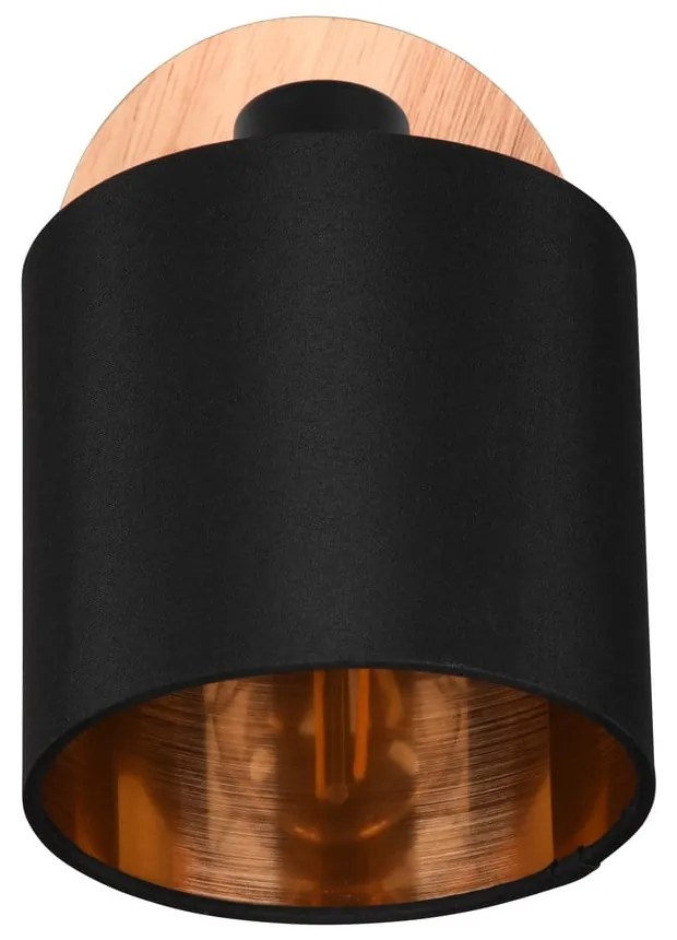 Czarno-naturalna lampa punktowa ø 12 cm Tommy – Trio