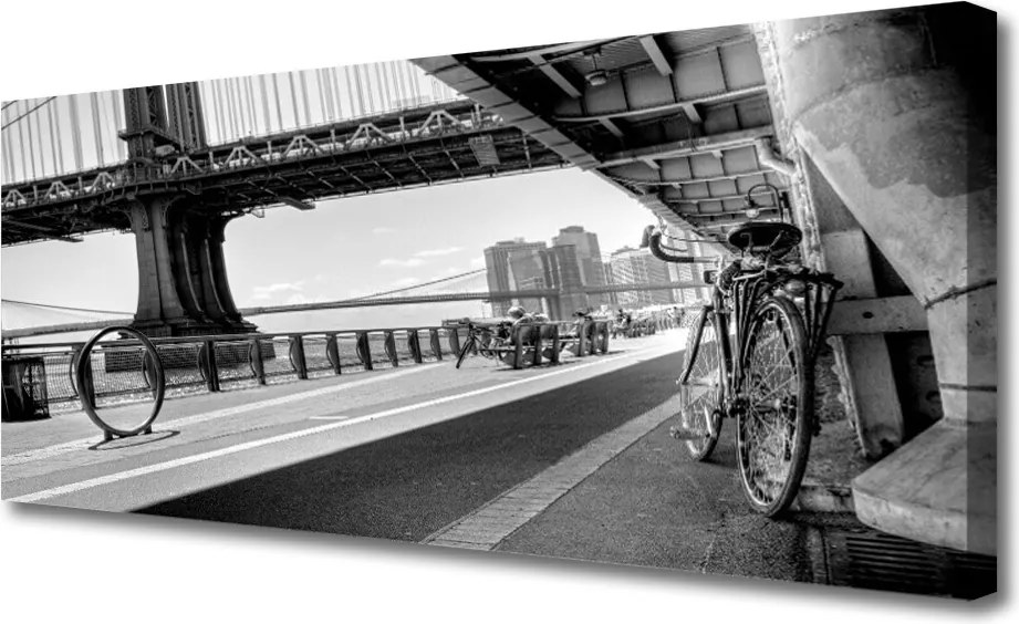 Obraz canvas Rowerowy Szlak nad Mostem