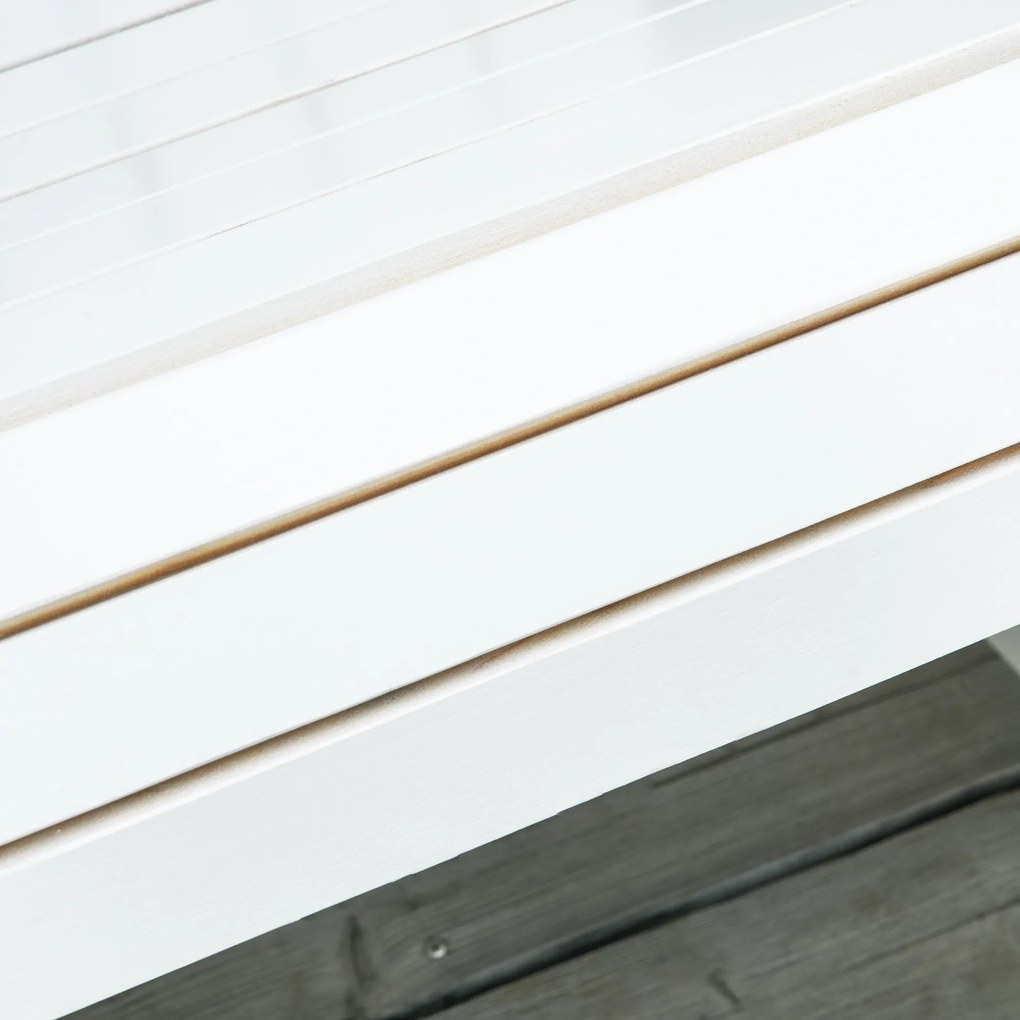 Outsunny krzesło ogrodowe Adirondack, białe, 77 x 94 x 97 cm