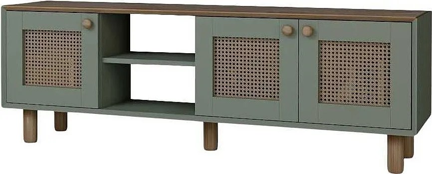 Stojak pod TV – 160 cm x 56 cm x 40 cm – Zielony – MDF