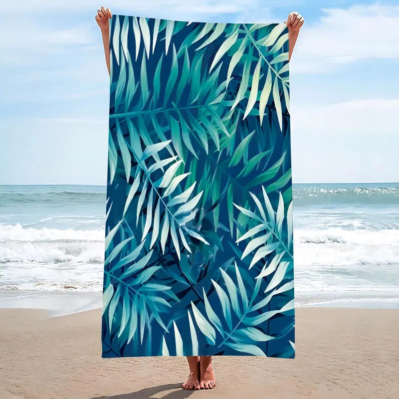 Ręcznik plażowy BORNEO 100x180 cm ciemnoniebieski, 100% mikrofibra