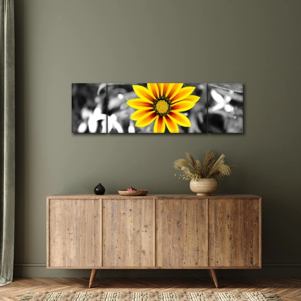 Obraz żółtego kwiatu (170x50 cm)